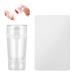 Auidy_6txd nail art stamper double -end silicone nail stamp with scraper diy manicure tools for stamping & French nails diy nail art nail transfer stamp 7 * 3cm