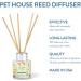 Pet House Reed Diffuser - Long Lasting Eco-Friendly Scented Oil Set - Fresh Citrus Scent - Non-Toxic Pet Odor Eliminator for Home - Buy Online on SooperMarket.com
