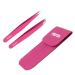 FEITA Professional Stainless Steel Eyebrow Tweezer Set - Slant & Pointed Precision Tweezers for Women - Facial Hair Removal Clip - Pink (2 Pcs) - Buy Online on SooperMarket.com