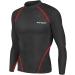 Men's Compression Running Set | Skin-Tight Long Sleeve | Quick Dry Fitness Tracksuit | Gym Yoga Suits - Black/Red Line (Medium) - Buy Online on SooperMarket.com