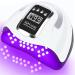 UV LED Nail Lamp 280W Professional Nail Dryer Gel Polish Light UV Light for Nails Led Lamp for Gel Nails 66 LEDS Auto Sensor/4 Timer Setting Portable Handle Nail Art Tools