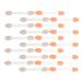 Housoutil 50pcs Two-color Eyeshadow Brush Eye Shadow Makeup Brushes Eyeshadow Cosmetic Woman Girl