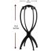 2 Pack Portable Wig Holder Stands - Foldable Short Wig Display for Easy Storage - Black Plastic - Buy Online on SooperMarket.com