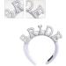 Bride Headband for Bridal Shower Bachelorettes Party Artificial Pearl Hairhoop Elegant Headband CarnivalParty Headpiece Velvet style - Buy Online on SooperMarket.com