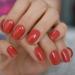 24pcs UV Shiny Red Square Fake Nails Kit - Short False Nail Tips for Office & Home Wear - Buy Online on SooperMarket.com