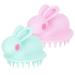 Kisangel 8 Pcs Rabbit Head Scrubber Stimulation Massage Hair Brushes - Silicone Baby Scalp Massager Shampoo with Handle for Cleaning - Adorable Design - 6.7X6CMx4pcs - Buy Online on SooperMarket.com