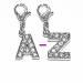 SKS Diamante Bling Clip On Alphabet Letter Charm (F)
