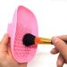 KOMUNJ Silicone Brush Cleaner Silicone Cosmetic Brush Cleaning Mat for Home Travel Easy to Clean Suitable for Dry Cosmetics Pink - Buy Online on SooperMarket.com