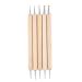 PiniceCore 5pcs 2 Way Wooden Dotting Pen Set Marbleizing Tool Nail Art Dot Dotting Tools Kit
