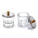 Kalolary 2 Pcs Mini Dappen Dish for Nail Acrylic Powder  Glass Crystal Cup with Stainless Steel Lid Nail Art Acrylic Liquid Powder Nail Crystal Bowl Glassware Tools for Nail Art Manicure