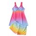TUNUSKAT Tankini Bathing Suit for Women Summer Colorful Gradient Sexy V Neck Wrap Swimsuit Casual Swim Top with Boxer Pants X-Large 01_pink