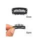 50 Pieces U-Shape Metal Snap Clips for Hair Extensions - 32mm Black 6-Teeth Combs with Rubber - Durable Wig Clips - Buy Online on SooperMarket.com