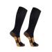 JAVIE Men & Women Copper Bamboo Compression Socks (15-20mmHg), Seamless Toe Ultra Soft Thick Cushioned for Diabetes/ Athletic 2 Pairs:black Medium