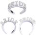 Bride Headband for Bridal Shower Bachelorettes Party Artificial Pearl Hairhoop Elegant Headband CarnivalParty Headpiece Velvet style - Buy Online on SooperMarket.com