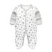 MAMIMAKA Baby Rompers Pajamas Cotton Jumpsuit Boys Girls Sleepsuit Long Sleeve Footed Bodysuits One-Piece Outfits 9-12 Months Grey