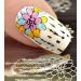 KADS Nail Stamping Plate FL028 - Flower Nature DIY Manicure Stencil Tool - Buy Online on SooperMarket.com