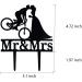 Bicycle Kissing Bride and Groom Wedding Cake Topper Black Acrylic Mr & Mrs Wedding Cake Topper Funny Wedding Cake Topper Bridal Shower Cake Topper - Buy Online on SooperMarket.com