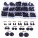 154pcs Black Solid Plastic Safety Eyes with Washers for DIY Crafts - Teddy Bear Dolls, Plush Animals, Puppets - 1Box - 12 Sizes - Buy Online on SooperMarket.com