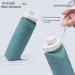 20oz Dark Green Collapsible Water Bottle | Leakproof & Reusable | BPA-Free Silicone | Portable for Gym, Camping & Travel - Buy Online on SooperMarket.com