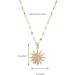 OralGos Rotating Cubic Zirconia Flower Pendant Necklace | Adjustable Choker Fashion Jewelry - International Shipping - Buy Online on SooperMarket.com
