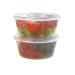 NRlinX 50 Sets - 5 oz. Plastic Condiments Containers with Hinged Lids | Multipurpose Small Plastic Containers for Sauce, Dip and Dressing - Jello Shot Cups 5OZ