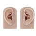 Silicone Ear Model Left and Right Soft Flexible Model Fake Ear Piercing Practice Human Ear Model Silicone Ear for Jewelry Display Acupuncture Teaching (#3)