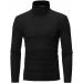 Men's Casual Lightweight Turtleneck Long Sleeve T-Shirt - Black, Medium - Buy Online on SooperMarket.com