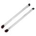 Makeup Concealer Brush Portable Double Ended Eyeshadow Brush Set 2pcs Silver Ergonomic for Home Travel