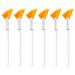 KALLORY 6pcs Beauty Mask Brush Tools Fan Highlighter Face Makeup Brushes Skin Treatment Brush Clay Care Yellow