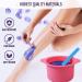 Silicone Wax Pot Insert Kit | Reuseable Liner & Spatulas | Hair Removal for Face & Underarms | Pink Blue - Buy Online on SooperMarket.com
