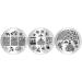 Bodhi2000 10 Pcs Nail Art Templates + 1 Stamper + 1 Scraper Stamping Kits Round Metal Plates DIY Nail Tools Random Patterns - Buy Online on SooperMarket.com