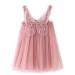 PythJooh Baby Girl Tulle Dress Toddler Girl Sleeveless Butterfly Wings Tutu Princess Dress Daisy Stars Sundresses for 0-4Years 6-9 Months Butterfly Wings Dusty Pink