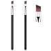 Angled Eyeliner Brush 2 Pieces Slanted Flat Angle Eye Liner Eyebrow Brush Thin Precision Eye Makeup Brush Synthetic Bristles for Applying Gel Powder Liquid Cream Liner Products Black