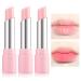 3Pcs Color Changing Lipstick Set  All-Day Moisturizing Lip Care Pink Nude Tinted Lip Balm Tube for Girls Women Make Up Gift Set