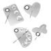 4 Sets Palette Set Manicure Accessories Manicure Color Mixing Tool Nail Color Mixing Palettes Manicure Tool Manicure Plate Stainless Steel Makeup Palettes Makeup Palettes Spatulas
