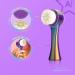 Almost Famous 2-in-1 Travel Face Scrubber Exfoliator Brush - Non-Electronic Eco Friendly Cleansing Tool for Lines, Wrinkles & Blackheads - Purple - Buy Online on SooperMarket.com