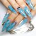 YIMART 500pcs/pack Stiletto False Nails Clear Long Almond False Nail Tips Oval Stiletto Sharp Full Nail tips Acrylic UV Gel Full Cover Nail Art Tips For Decoration Nails Salon (Clear Long Almond)