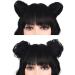 REECHO Space Bun Hair Pieces 2 PCS Mini Claw Clip in Messy & Cat Ears Fake Hair Bun Extensions Wig Accessory Updo Hairpieces for Women Girls (Pack of 2-3" Straight Natural Black) Pack of 2 - 3" Straight Natural Black - Buy Online on SooperMarket.com