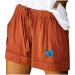 Gufesf Women Shorts for Summer, Womens Lightweight Shorts Linen Comfy Elastic High Waist Casual Shorts with Pockets X4-orange XX-Large