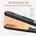 Faszin Ionic Titanium Hair Straightener: 20S Fast Heat Up, Clear LCD Display, 2-in-1 Styling Tool for Smooth & Shiny Results - Black - Buy Online on SooperMarket.com