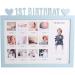 First Year Photo Moment Frames Diy 0-12 Month Picture Display Plastic Collage Frame Memory Gift Blue