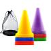 YearnFor Plastic Traffic Cones,Agility Training Cones for Football,Basketball,Sports,Soccer,Skating Drill,Indoor and Oudoor Activity Events Games Field Marker. Mixed 9 Inch