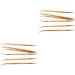 KALLORY 2 Pcs Eyeliner Bamboo Brush Straight Bent Angled Brush Cosmetic Double Head - Buy Online on SooperMarket.com