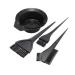 4 Pcs Plastic Dyeing Bowl Comb Kit Professional Salon Hair Coloring Dyeing Brush Comb Bowl Tint Tool Black