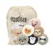 ECOTIQUE Wool Dryer Balls 100% Natural Fabric Softener Reusable Reduces Clothing Wrinkles and Saves Drying Time Saves Energy Costs Eco-Friendly Pack of 6 XL (Assorted Designs)