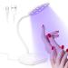 AORAEM LED Light Nail Lamp 12W Portable Gooseneck Plug in Lamp Gel Light Nail Dryer Gel Polish Light Professional Nail Light for Gel Nail White DD-White
