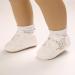 Cheerful Mario Baby First Walking Shoes - Soft PU Leather Anti-Slip Pram Shoes for Boys and Girls 6-12 Months (White Star) - Buy Online on SooperMarket.com