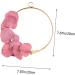 Cabilock Wrought Iron Gate Hanging Wreath Emblems Simulation Garland Hanging Garland Wall Decoration Door Rosy 20x20cm - Buy Online on SooperMarket.com