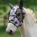Harrison Howard Stretable breathable UV protection fly mask with mains eye opening for full visibility and ventilating ear covers flower vibe full (large) Blossom vibe