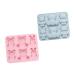 IMIKEYA Cookie Mold 2pcs Cake Mold Chocolate Mold 3D Silica Gel Lollipop Ice Block Mold 15.9X14.1CM